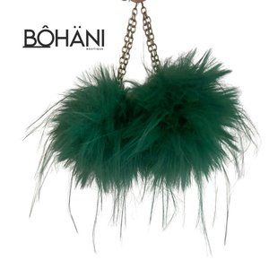 Faux Ostrich Feather Pom Pom Earrings Perfect for St. Patrick's Day!